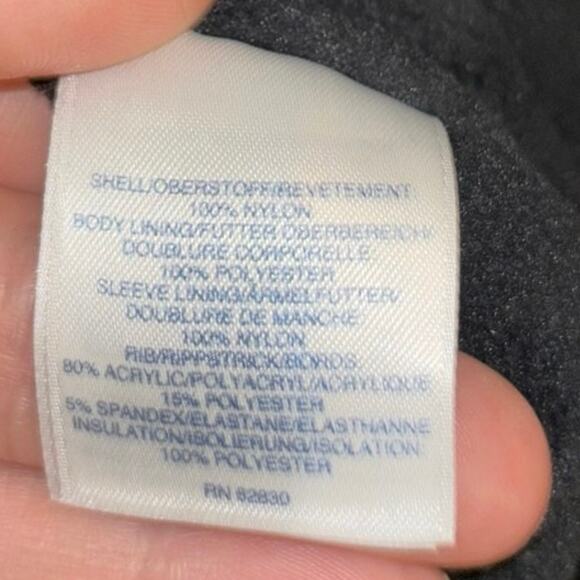 Lands’ End men’s winter coat jacket black full zip (size medium 38-40) - Picture 6 of 8